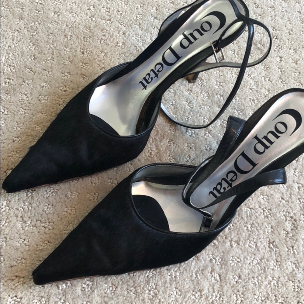Coup Detat Black Calf-skin Heels
